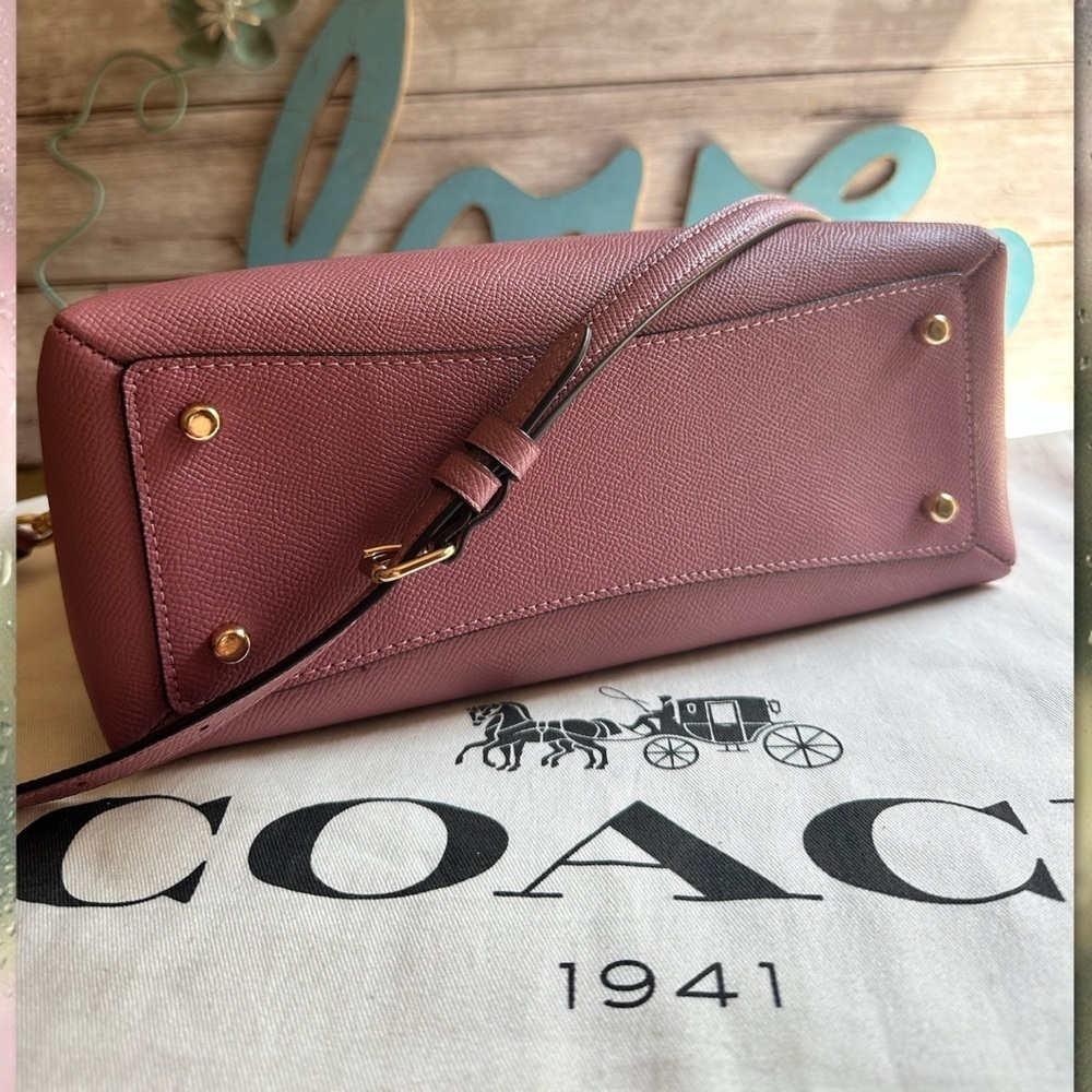 COACH SMALL LILLIE MAUVE PINK CARRYALL 91146 - Picture 15 of 17